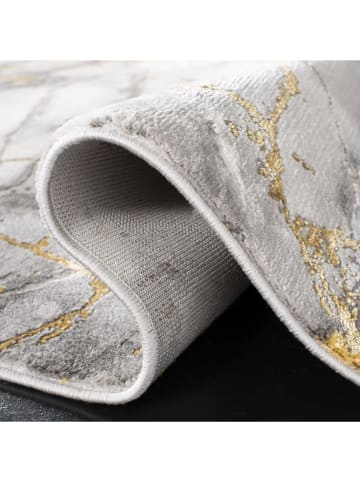 Safavieh Kurzflor-Teppich "Craft" in Grau/ Gold