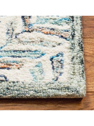 Safavieh Woll-Teppich "Capri" in Blau/ Grau/ Creme
