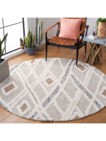 Safavieh Wełniany dywan "Casablanca" w kolorze szaro-białym