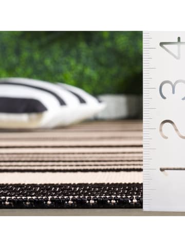 Safavieh Kurzflor-Teppich "Courtryard" in Beige/ Schwarz