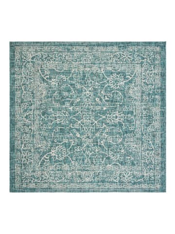 Safavieh Kurzflor-Teppich "Courtryard" in Türkis