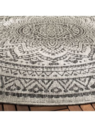 Safavieh Kurzflor-Teppich "Courtryard" in Grau/ Schwarz