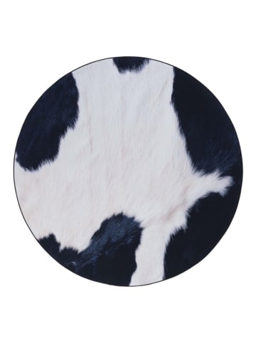 Safavieh Kurzflor-Teppich in Dunkelblau/ Weiß