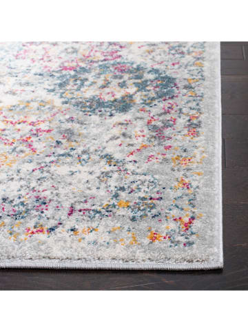 Safavieh Kurzflor-Teppich in Hellgrau/ Gold