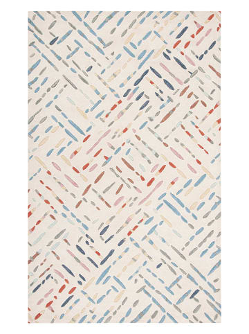 Safavieh Woll-Teppich in Creme/ Rosa/ Hellblau