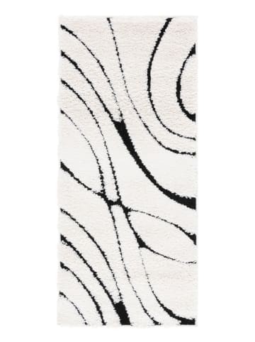 Safavieh Kurzflor-Teppich "Shag" in Weiß/ Schwarz
