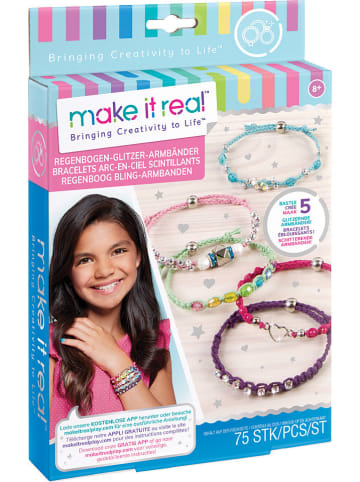 make it real Kreativset "Regenbogen Glitzer Armbänder" - ab 8 Jahren