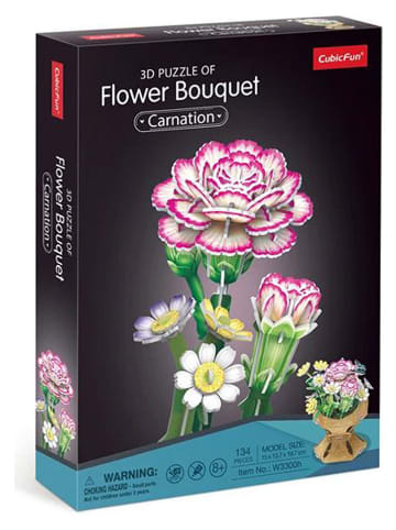 CubicFun 134-delige 3D-puzzel "Bloempot Anjer" - vanaf 8 jaar