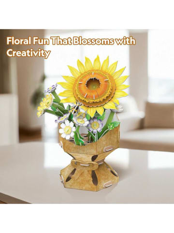 CubicFun 102-delige 3D-puzzel "Blumentopf Sonnenblume" - vanaf 8 jaar