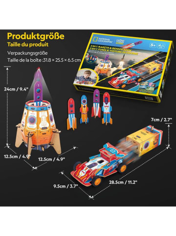 CubicFun Zestaw konstrukcyjny "2-in-1 rocket & race car" - 5+