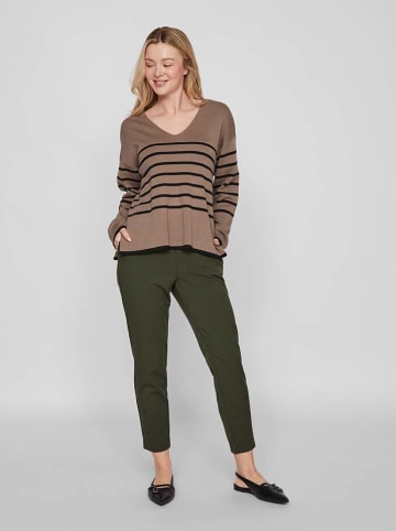 Vila Sweter w kolorze brązowo-czarnym