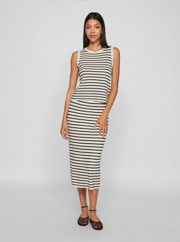 Vila Stricktop in Creme/ Schwarz