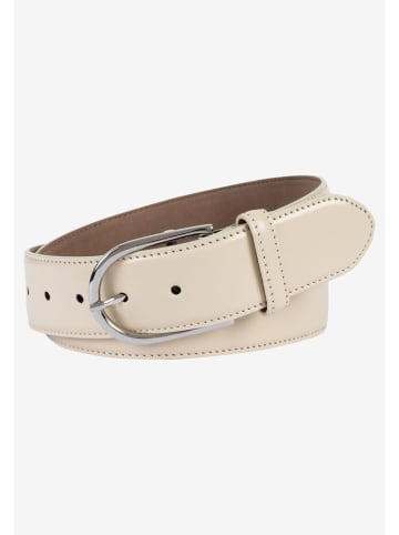 More & More Skórzany pasek w kolorze kremowym
