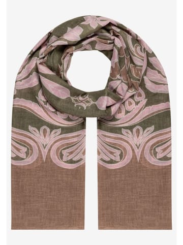 More & More Schal in Khaki/ Rosa