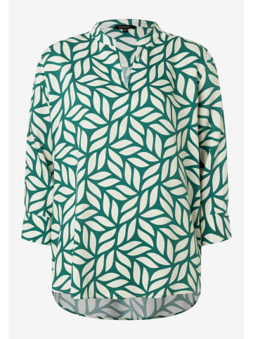 More & More Bluse in Grün/ Weiß