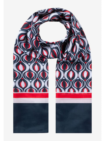 More & More Schal in Hellblau/ Rot/ Dunkelblau - (L)180 x (B)70 cm