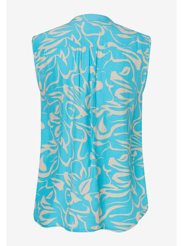 More & More Bluse in Türkis/ Beige