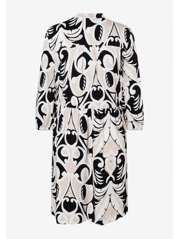 More & More Kleid in Beige/ Schwarz/ Weiß