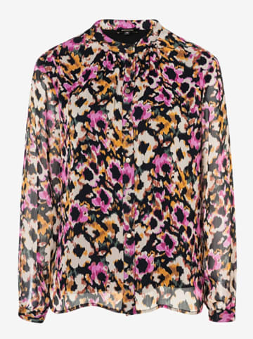 More & More Blouse zwart/oranje/roze