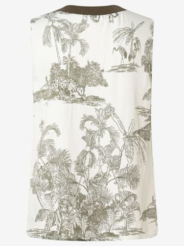 More & More Top w kolorze biało-oliwkowym