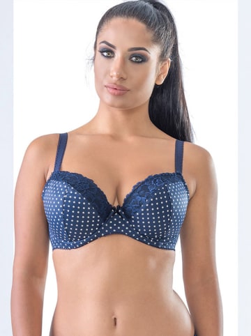 Valea Voorgevormde beha "Cloe" donkerblauw/wit