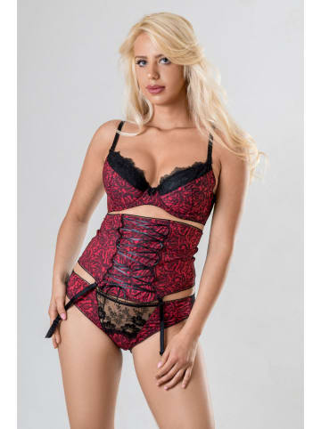 Valea Push-up beha "Ilda" zwart/rood