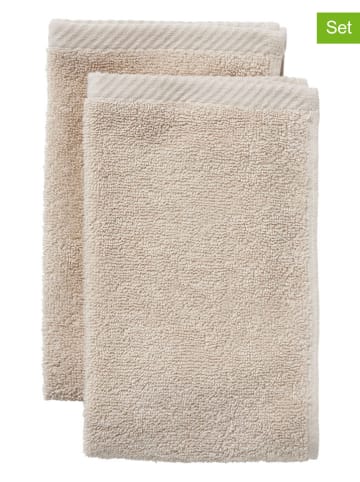 Ellos Home 2-delige set: washandjes "Elise" crème