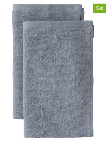 Ellos Home 2er-Set: Waschlappen "Elise" in Blau