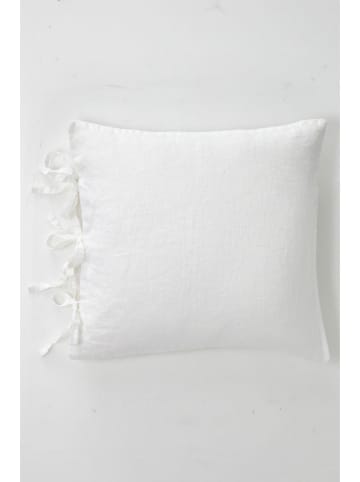 Ellos Home Lniana poszewka "Candice" w kolorze białym na poduszkę