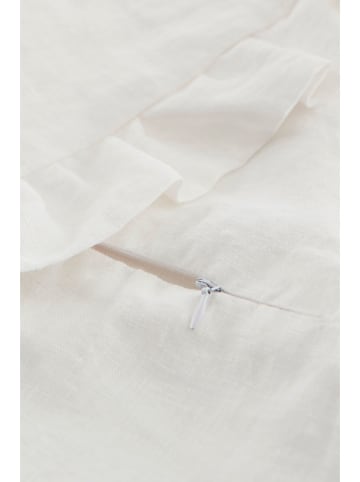 Ellos Home Lniana poszewka "Candice" w kolorze białym na poduszkę