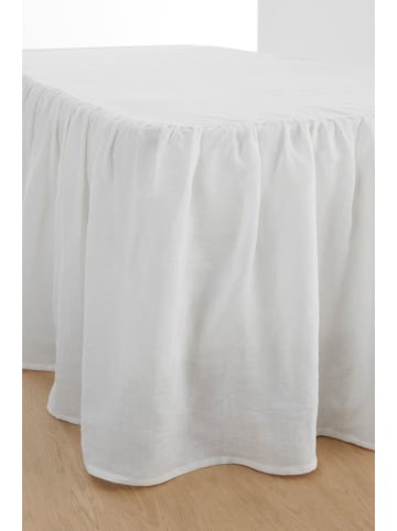 Ellos Home Leinen-Bettvolant "Candice" in Weiß