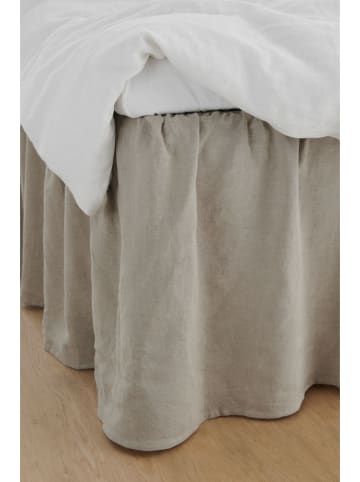 Ellos Home Leinen-Bettvolant "Candice" in Beige