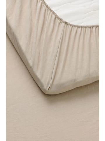 Ellos Home Prześcieradło "Elly" w kolorze beżowym na gumce