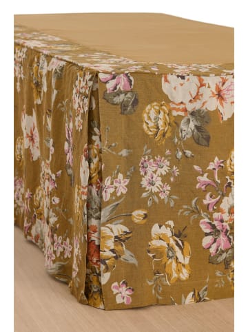 Ellos Home Leinen-Bettvolant "Candice" in Khaki