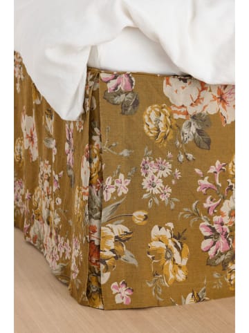 Ellos Home Leinen-Bettvolant "Candice" in Khaki