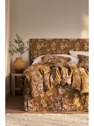 Ellos Home Linnen bedrok "Candice" kaki