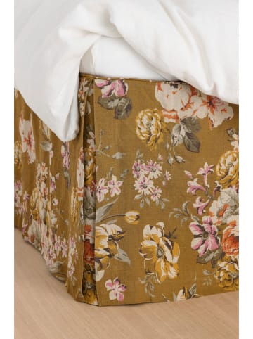 Ellos Home Leinen-Bettvolant "Candice" in Khaki