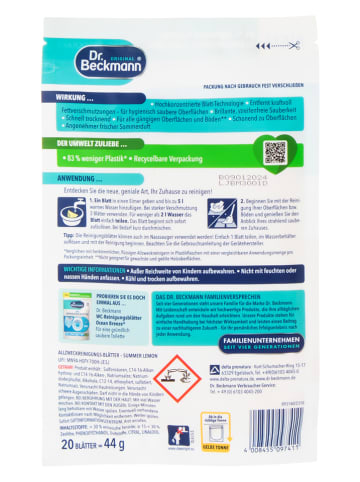 Dr. Beckmann 6er-Set: Allzweck-Reinigungsblätter "Summer Lemon", je 20 Stück