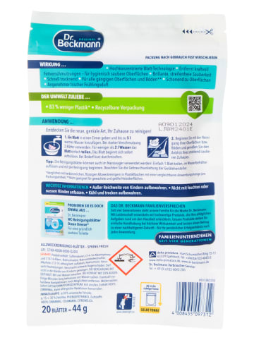 Dr. Beckmann 6er-Set: Allzweck-Reinigungsblätter "Spring Fresh", je 20 Stück
