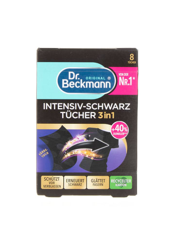 Dr. Beckmann 6er-Set: 3in1-Farbtücher "Intensiv-Schwarz", 6 x 8 Stück
