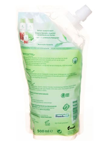 Frosch 6er-Set: Cremeseifen-Nachfüllbeutel "Aloe Vera" - 6x 500 ml
