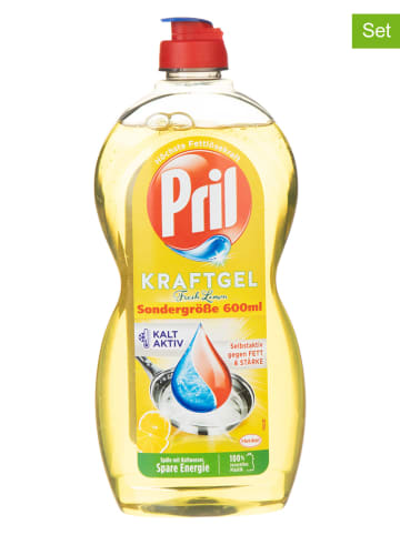 Pril 7er-Set: Handspülmittel "Kraftgel Fresh Lemon", je 600 ml