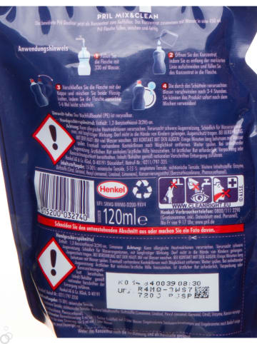 Pril 9er-Set: Handspülmittel-Konzentrat ''Mix & Clean'', je 120 ml