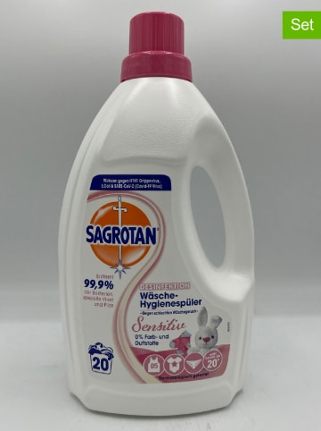 SAGROTAN 4er-Set: Wäsche- und Hygienespüler "Sensitiv", je 1,5 l