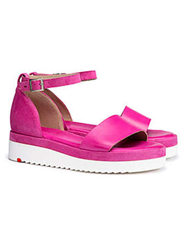 LLOYD Leder-Keilsandalen in Pink
