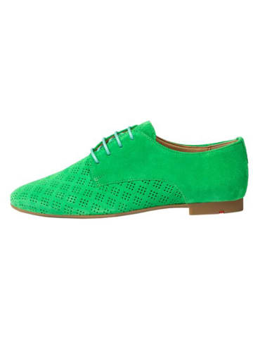 LLOYD Leder-Schnürschuhe in Grün
