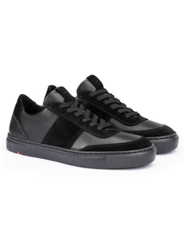 LLOYD Leder-Sneakers in Schwarz/ Anthrazit