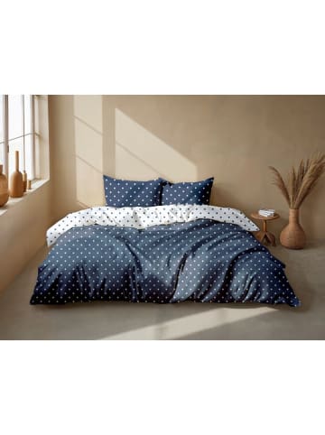 Zo!Home Beddengoedset "Punta di Cotone" donkerblauw/wit
