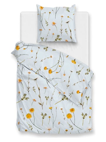 Zo!Home Renforcé beddengoedset "Savio" lichtblauw/geel