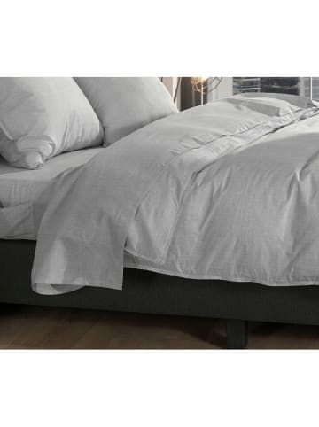Zo!Home Prześcieradło "Lino" w kolorze jasnoszarym